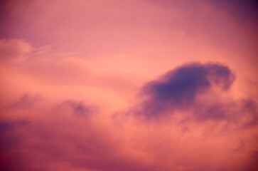 Beautiful Sunset and Clouds in the Sky. 