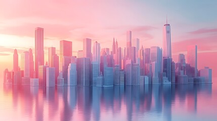Aesthetic urban skyline dreamy tones high resolution hd wallpaper