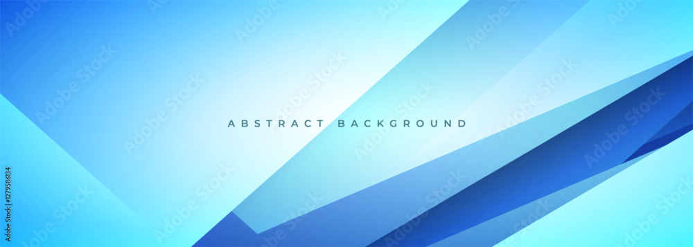 Poster Blue business presentation abstract background with geometric lines and shapes. Vector illustration