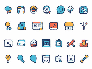 Clean Vector Icons Collection for Websites