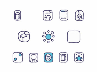 Smooth and Stylish App Symbols for Digital Projects