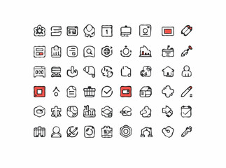 Clean and Modern Web Icons Collection for UI Design