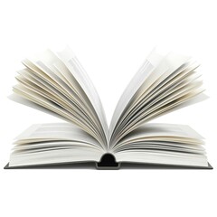 Fototapeta premium An open book with pages fanned out, showcasing its blank pages and clean design.