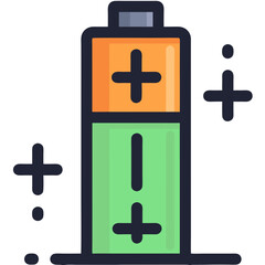 Obraz premium vector illustration of a battery isolated 