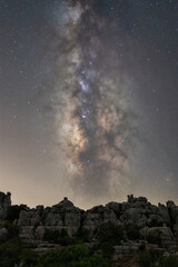Vía lactea, cielo estrellado 