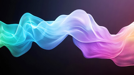 Abstract visualization of language as flowing multicolored streams
