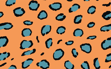 Abstract modern leopard seamless pattern. Animals trendy background. Color decorative vector stock illustration for print, card, postcard, fabric, textile. Modern ornament of stylized skin.