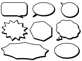 シンプルな吹き出しセット