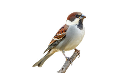 Fototapeta premium Sparrow perched on a branch in natural light