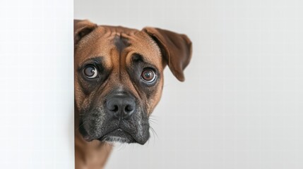 Fototapeta premium The Boxer's Curious Gaze