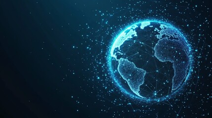 Obraz premium An international grid bridging the world through technology and communication