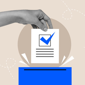 hand, puts down, ballot, voting box, Ballot box, Voting booth, Box, European Parliament elections, split vote, two parties, Voting paper, News bulletin, Brexit, Vote Leave campaign, Political campaign