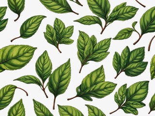 Vintage Tea Leaf Art for Country Home Style