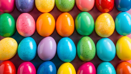 Colorful Easter Eggs Background, Easter 2025
