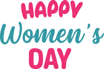 Fototapeta premium International Women's Day Design or Happy Women's Day celebrations concept or Happy Women's Day greeting card, gift card. Vector illustration on white Background.women's day concept.