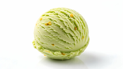 Pista Ice Cream Scoop on White Background