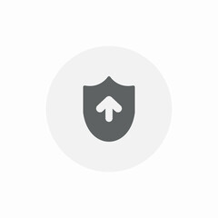 secure protection upload icon sign vector