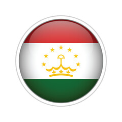 Fototapeta premium Tadjikistan Flag Sphere Vector