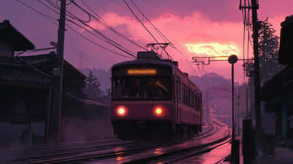 Lofi image. Anime cartoon.