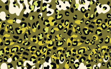 Abstract modern leopard seamless pattern. Animals trendy background. Color decorative vector stock illustration for print, card, postcard, fabric, textile. Modern ornament of stylized skin.