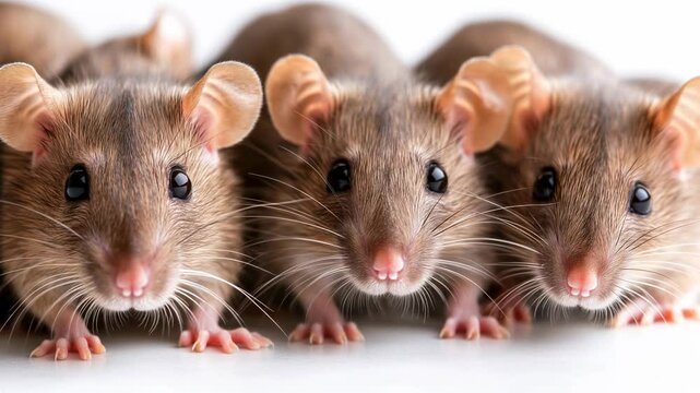 Starving rats waiting to be fed up.	
