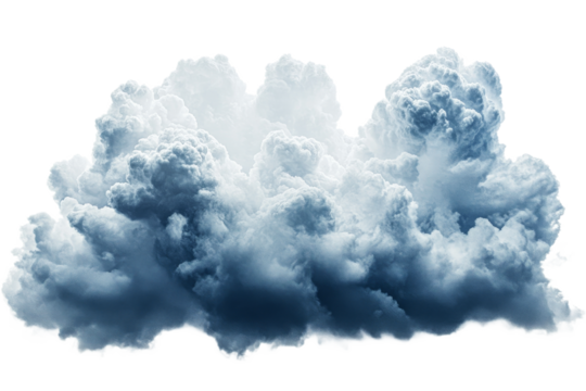 Dramatic clouds gather over a clear sky