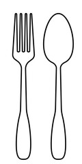 Fork and spoon outline