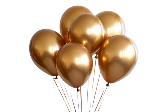 Golden balloons add a festive touch