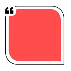 Set di varie cornici di citazioni isolate colorate. Bolle vocali con virgolette. Casella di testo e virgolette vuote. Modello di post di blog. Illustrazione su fondo trasparente