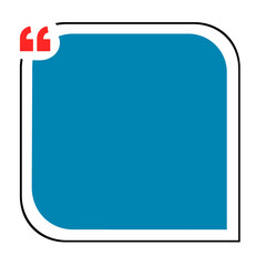 Set di varie cornici di citazioni isolate colorate. Bolle vocali con virgolette. Casella di testo e virgolette vuote. Modello di post di blog. Illustrazione su fondo trasparente