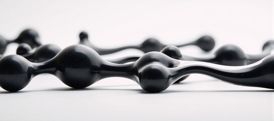 Modern Metaball Graphic Design Abstract liquid-like Metaball shapes create an intricate and textured pattern as a backdrop against a flat minimalist black  white color scheme