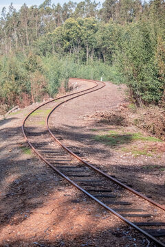 railroad tracks in the countryside