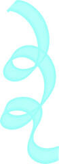 Decorative Wavy Ribbon in Light Blue