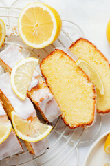 Lemon Butter Cake with Lemon Glaze.top veiw