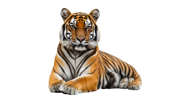 Majestic tiger resting in a serene pose