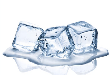 ice cubes isolated on a white background