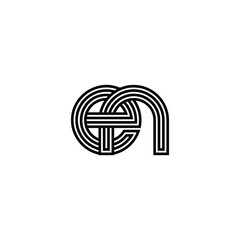EN NE Monogram Alphabet Letters Logo with a Sophisticated Style