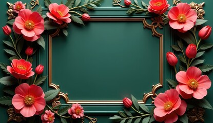 dreamy flower background with blank space for text