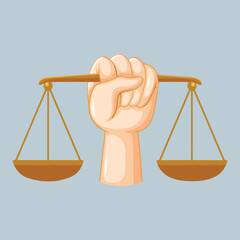 World Day of Social Justice 20th February 2024. World Social justice day celebration banner in light grey background with justice scales and earth globe. Asking, Justice for all awareness banner.