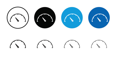 Car speedometer icon Thin line flat illustration