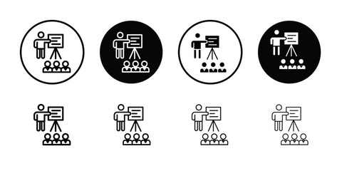 Classroom icon Thin line flat illustration