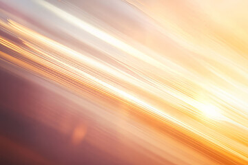 A background composed of soft, blurred light streaks in warm sunset hues, creating a dreamy and ethereal atmosphere.
