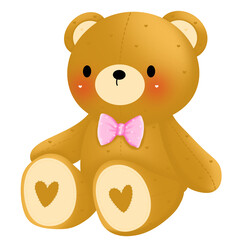 Fototapeta premium Baby girl,Baby Bear,It’s a girl Clipart 