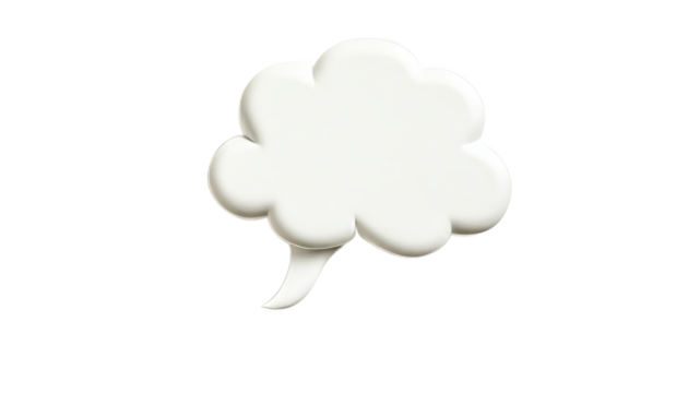 Design of a speech bubble on plain bg