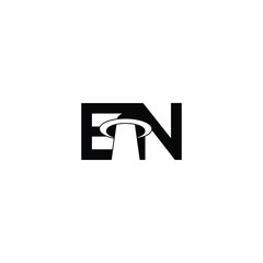 Abstract EN NE Lightroom Letter Logo with Modern Design