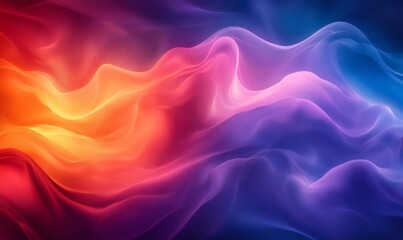Obraz premium Colorful abstract waves flowing smoothly creating a beautiful gradient background