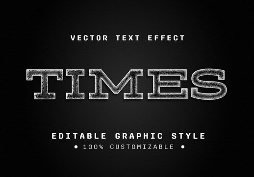 Black And White Grunge Font Vintage Newspaper Rough Text Effect