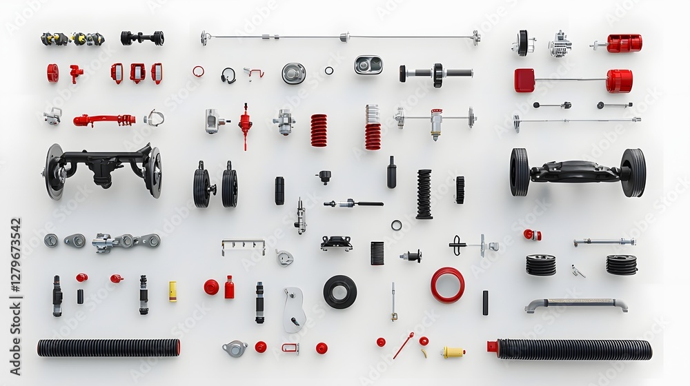 Poster This detailed  diagram provides a comprehensive step by step visual guide to the key components and functioning of hydraulic brake systems in vehicles