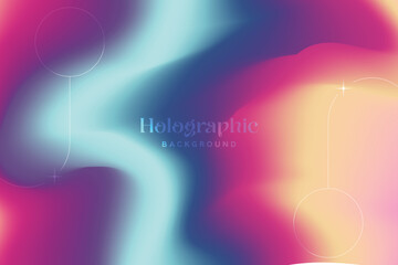 Abstract Iridescence Holographic Background Pastel Gradient. Trendy Modern Design Gradient Holographic texture