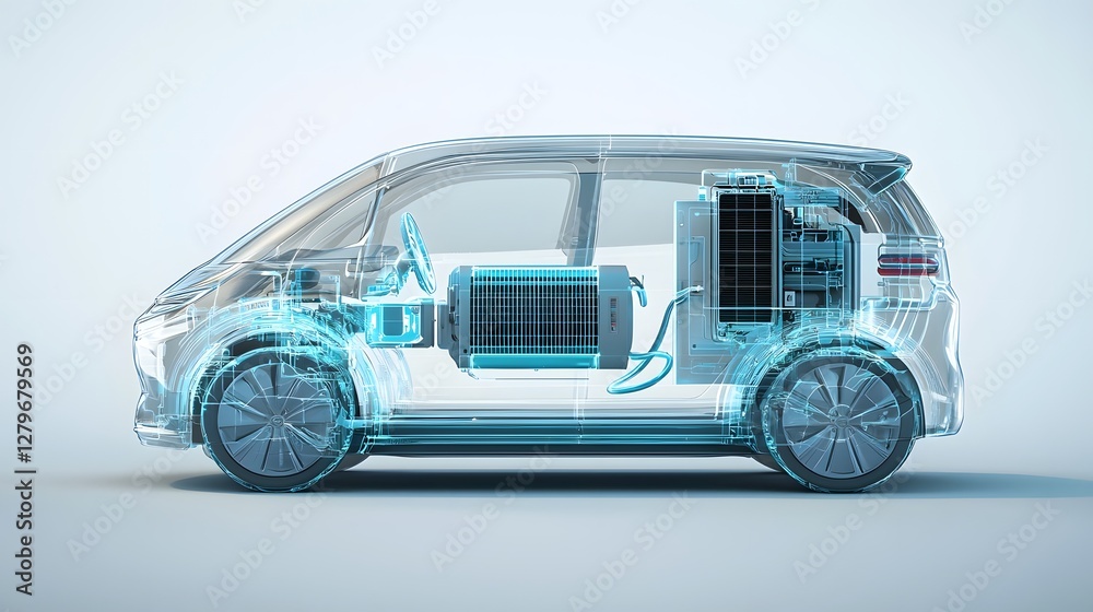 Aufkleber a sleek and modern electric vehicle with an advanced air purification ac system designed for efficie